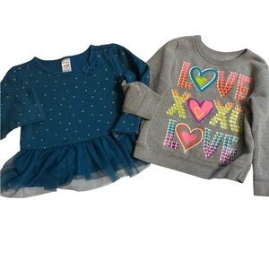 Garanimals Teal and Gray Sweatshirt Set girls 3T